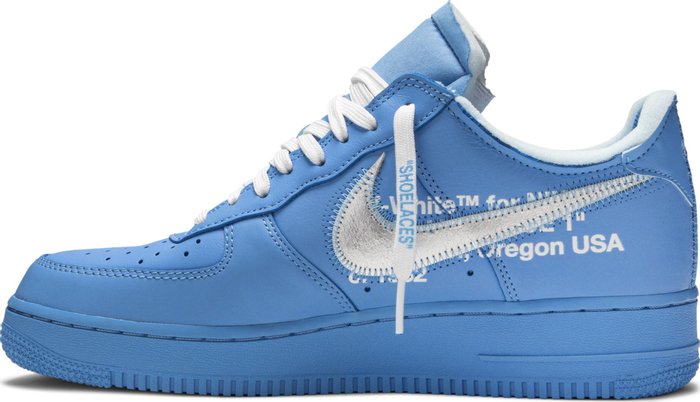 NIKE x OFF-WHITE - Nike Air Force 1 Low "07 MCA" University Blue x Off-White Sneakers