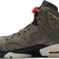 AIR JORDAN x TRAVIS SCOTT - Nike Air Jordan 6 Retro Cactus Jack Olive x Travis Scott Sneakers