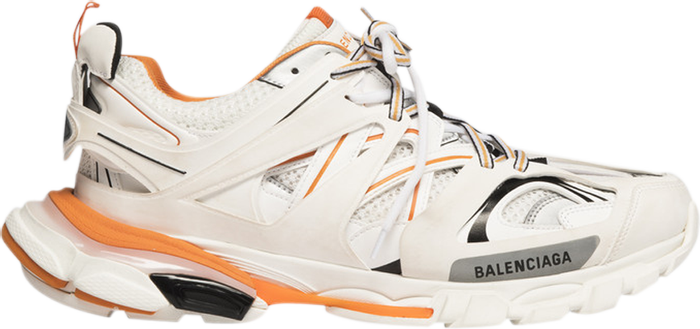 BALENCIAGA - BALENCIAGA Track Trainer White Orange Sneakers