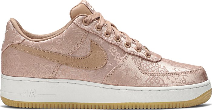 NIKE - Nike Air Force 1 Low Premium Rose Gold Silk x CLOT Sneakers (Regular Box)