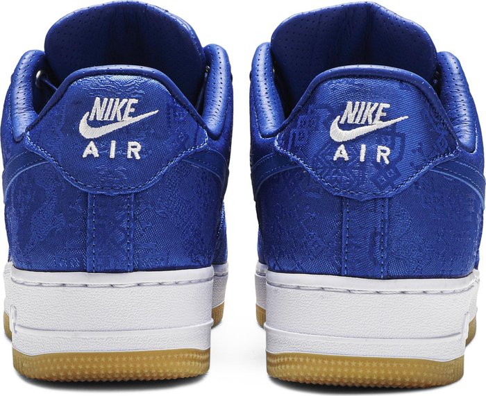 NIKE - Nike Air Force 1 Low PRM Royal Blue Silk x CLOT Sneakers