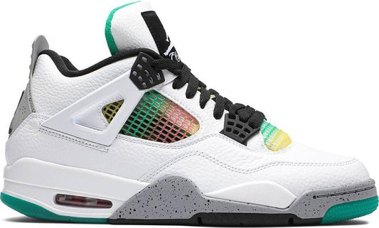 NIKE x AIR JORDAN - Nike Air Jordan 4 Retro Lucid Green Rasta Sneakers (Women)