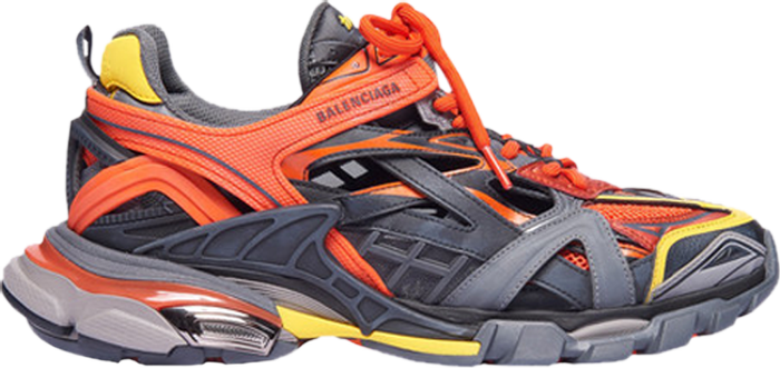 BALENCIAGA - BALENCIAGA Track 2.0 Trainer Orange Black Sneakers