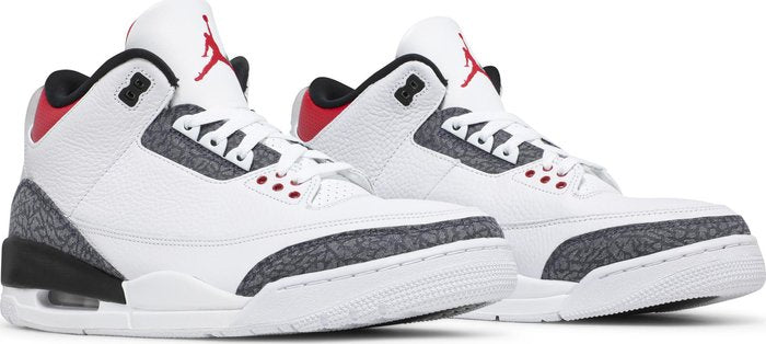 NIKE x AIR JORDAN - Nike Air Jordan 3 Retro SE Fire Red Denim Sneakers (2020)