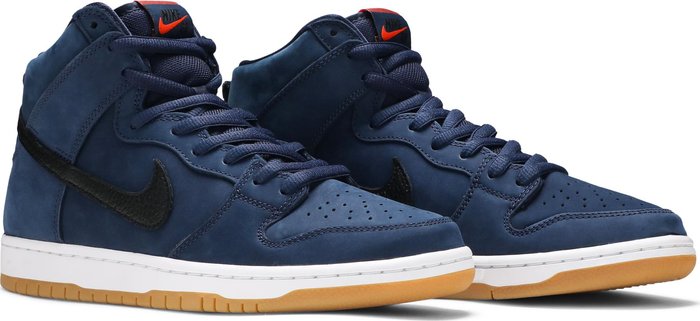 NIKE - Nike Dunk High Pro ISO SB Orange Label - Midnight Navy Sneakers