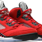 NIKE x AIR JORDAN - Nike Air Jordan 5 Retro Raging Bull Red Sneakers (2021)