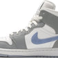 NIKE x AIR JORDAN - Nike Air Jordan 1 Mid Wolf Grey Aluminum Sneakers (Women)