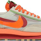 NIKE x SACAI - Nike LDWaffle Kiss of Death Net Orange Blaze x CLOT x Sacai Sneakers