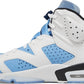 NIKE x AIR JORDAN - Nike Air Jordan 6 Retro UNC Home White Sneakers