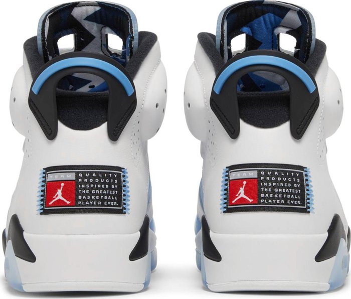 NIKE x AIR JORDAN - Nike Air Jordan 6 Retro UNC Home White Sneakers