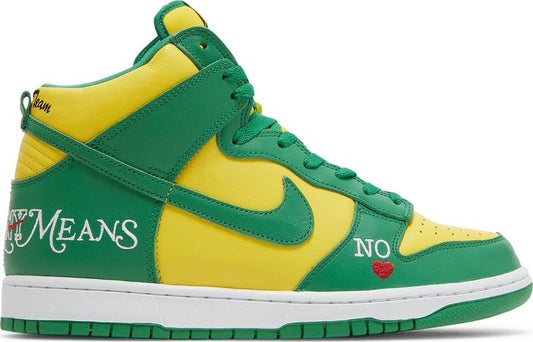 NIKE - Nike SB Dunk High By Any Means - Brazil x Supreme Sneakers