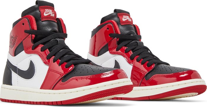 NIKE x AIR JORDAN - Nike Air Jordan 1 High Zoom Air CMFT Patent Chicago Bulls Sneakers (Women)