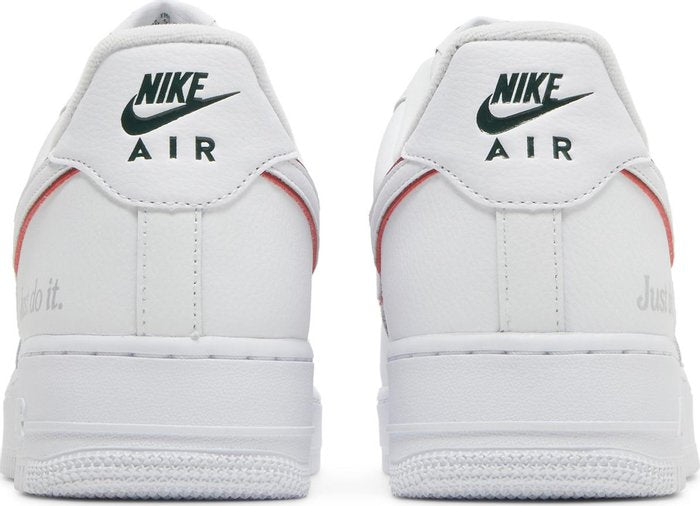 NIKE - Nike Air Force 1 Low Just Do It - White Noble Green Metallic Silver University Red Sneakers