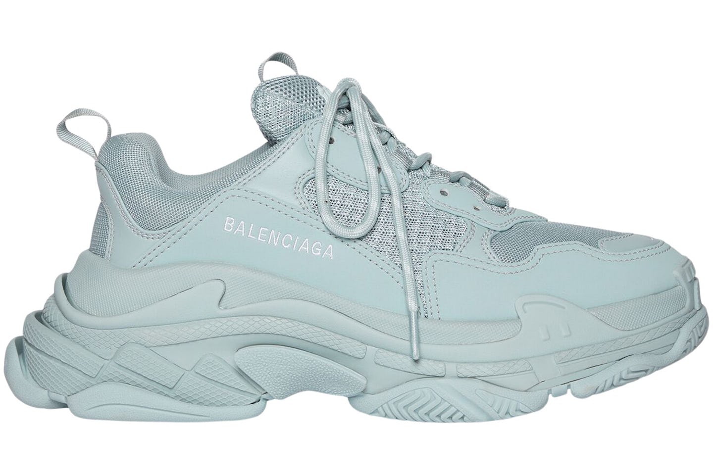 BALENCIAGA - BALENCIAGA Triple S Pale Blue Sneakers