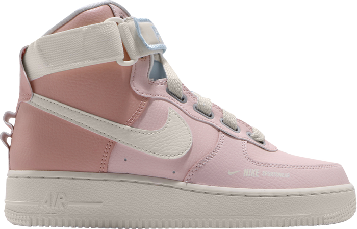NIKE - Nike Air Force 1 High Utility “Force is Female” Echo Pink Sail Sneakers (Women)