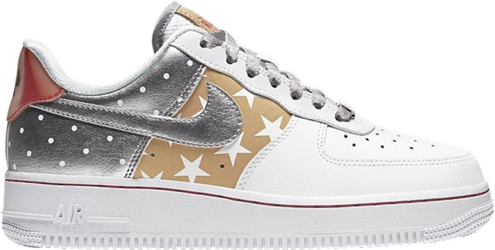NIKE - Nike Air Force 1 Low Metallic Gold Stars Sneakers (Women)